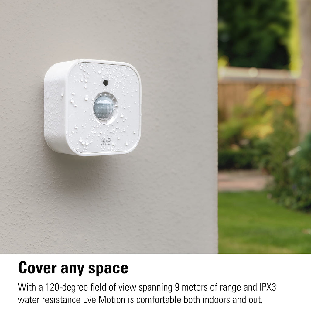Eve Motion (Matter) – Capteur de mouvement et sensor de lumière intelligent, intérieur & extérieur, sécurité connectée, Apple Home, Alexa, Google Home, SmartThings, Nécessite un Thread concentrateur
