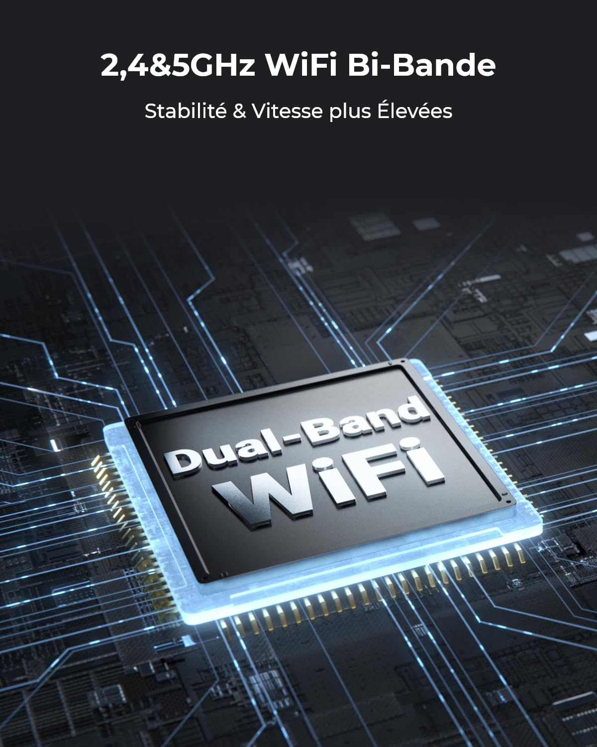 Reolink 4K Caméra Surveillance WiFi Exterieure sans Fil, Détection de Personne/Véhicule/Animal, WiFi 2,4/5 GHz, Vision Nocturne en Couleur, Audio Bidirectionnel, Argus 3 Ultra+Panneau Solaire Noir