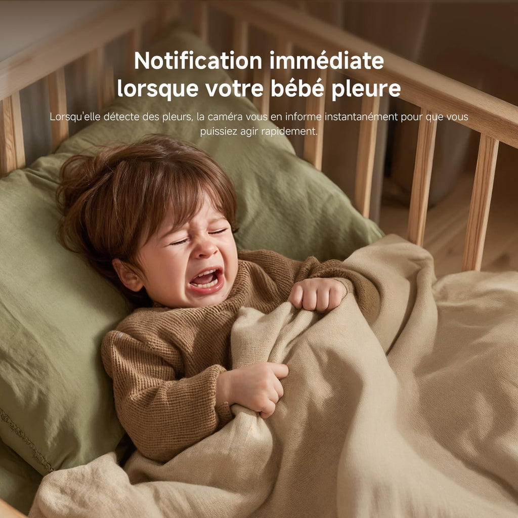 XIAOMI C201 1080p HD, caméra de sécurité, WiFi 6, 360° Panorama, Vision Nocturne Couleur, Protection Objectif, Audio bidirectionnel, babyphone, caméra Animaux, Compatible avec Alexa et Google