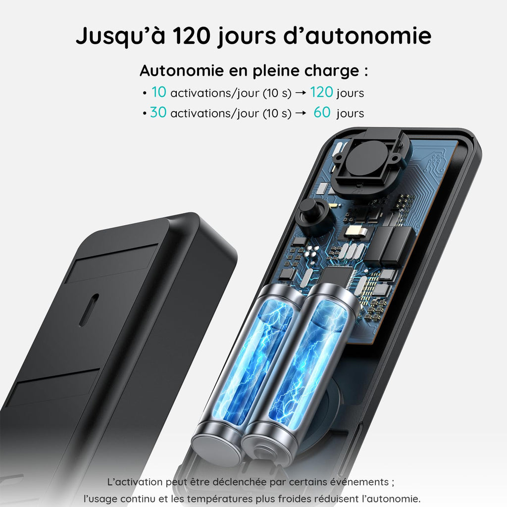 BOIFUN 2K 3MP Sonnette sans Fil Exterieur Etanche, Vision à 180°, Détection IA Avancée, Installation Facile, Vision Nocturne, Stockage par Carte SD 128 Go, IP65 étanche, Wi-FI 2,4 GHz Uniquement