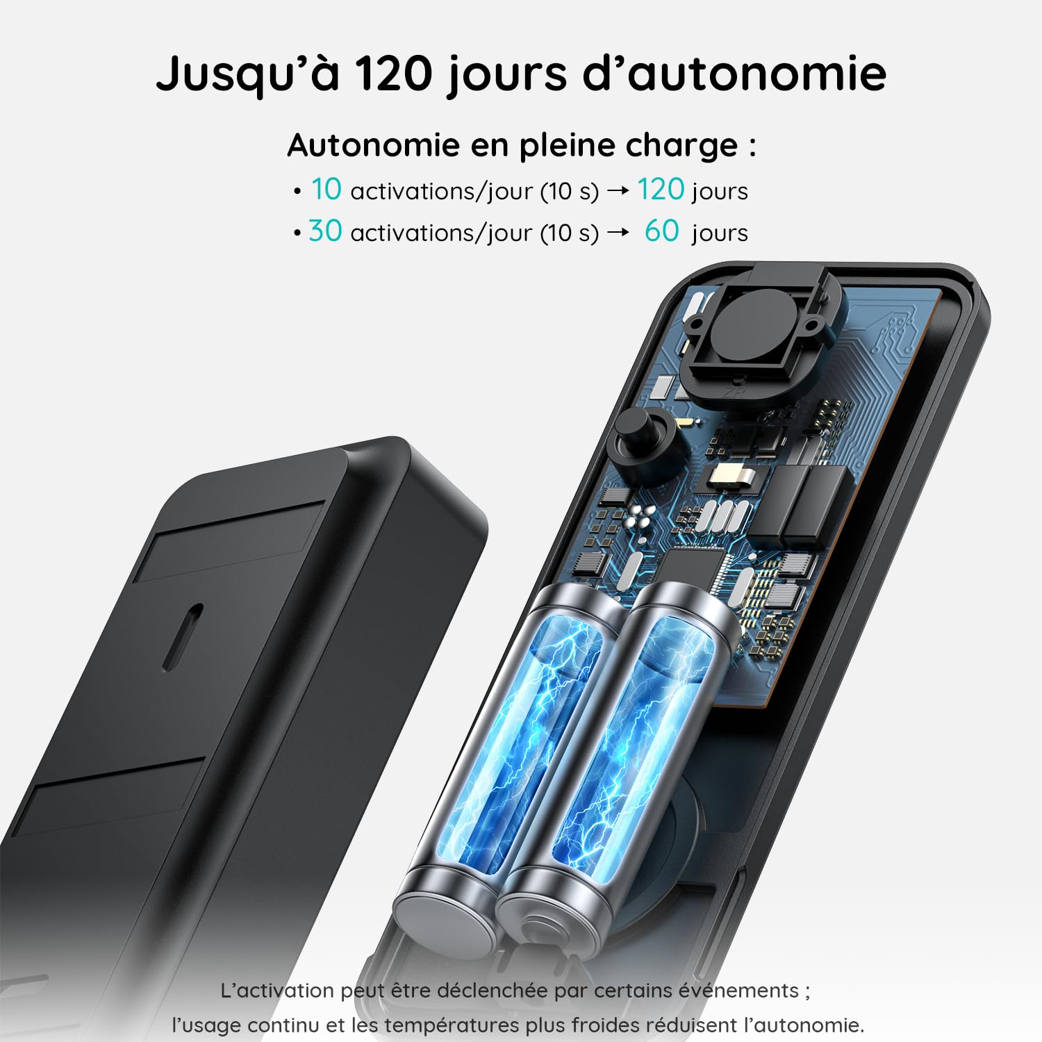 BOIFUN 2K 3MP Sonnette sans Fil Exterieur Etanche, Vision à 180°, Détection IA Avancée, Installation Facile, Vision Nocturne, Stockage par Carte SD 128 Go, IP65 étanche, Wi-FI 2,4 GHz Uniquement