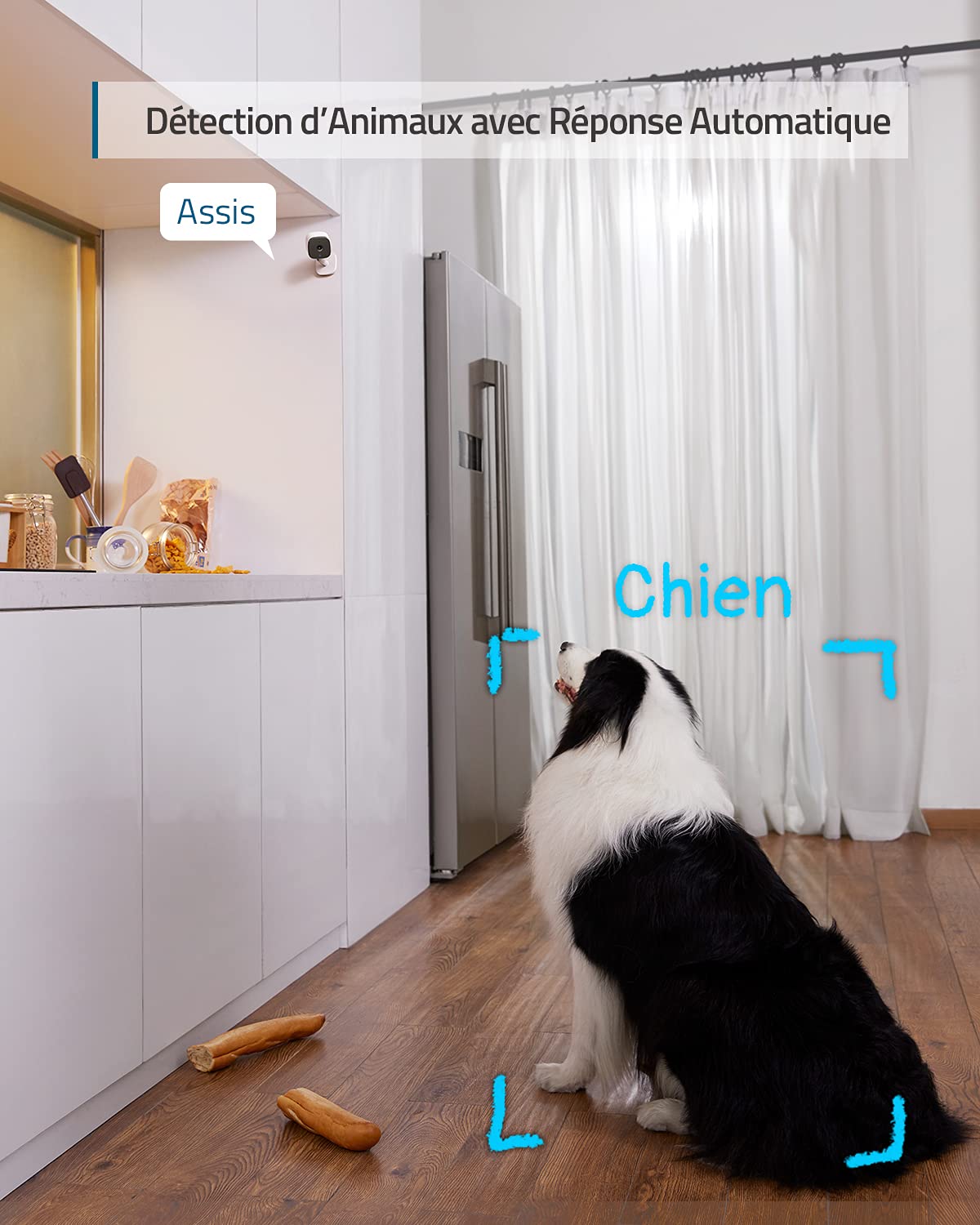 eufy Security IndoorCam E220 Camera Interieur sans Fil, 2K Pan & Tilt, Camera Surveillance WiFi, Détection des Humains et Animaux par l'IA, Assistants Vocaux, Carte microSD Requise