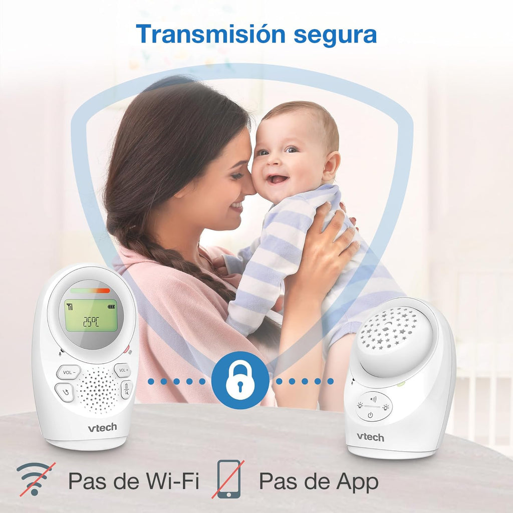 VTech - Babyphone Night Light - Fonction Veilleuse, Communication Parent/bébé - BM1211 - Version FR