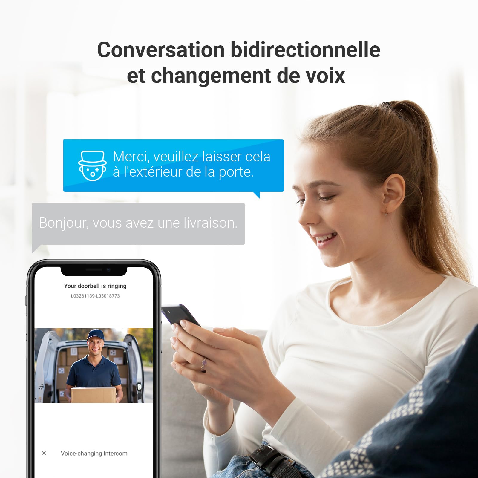 EZVIZ CP5 Visiophone connecté WiFi, Résolution 1080P, Moniteur Tactile Couleur 7", Portier vidéo à installation 2 Fils, Déverrouillage à Distance, Audio Bidirectionnel, Vision Nocturne, Design Compact
