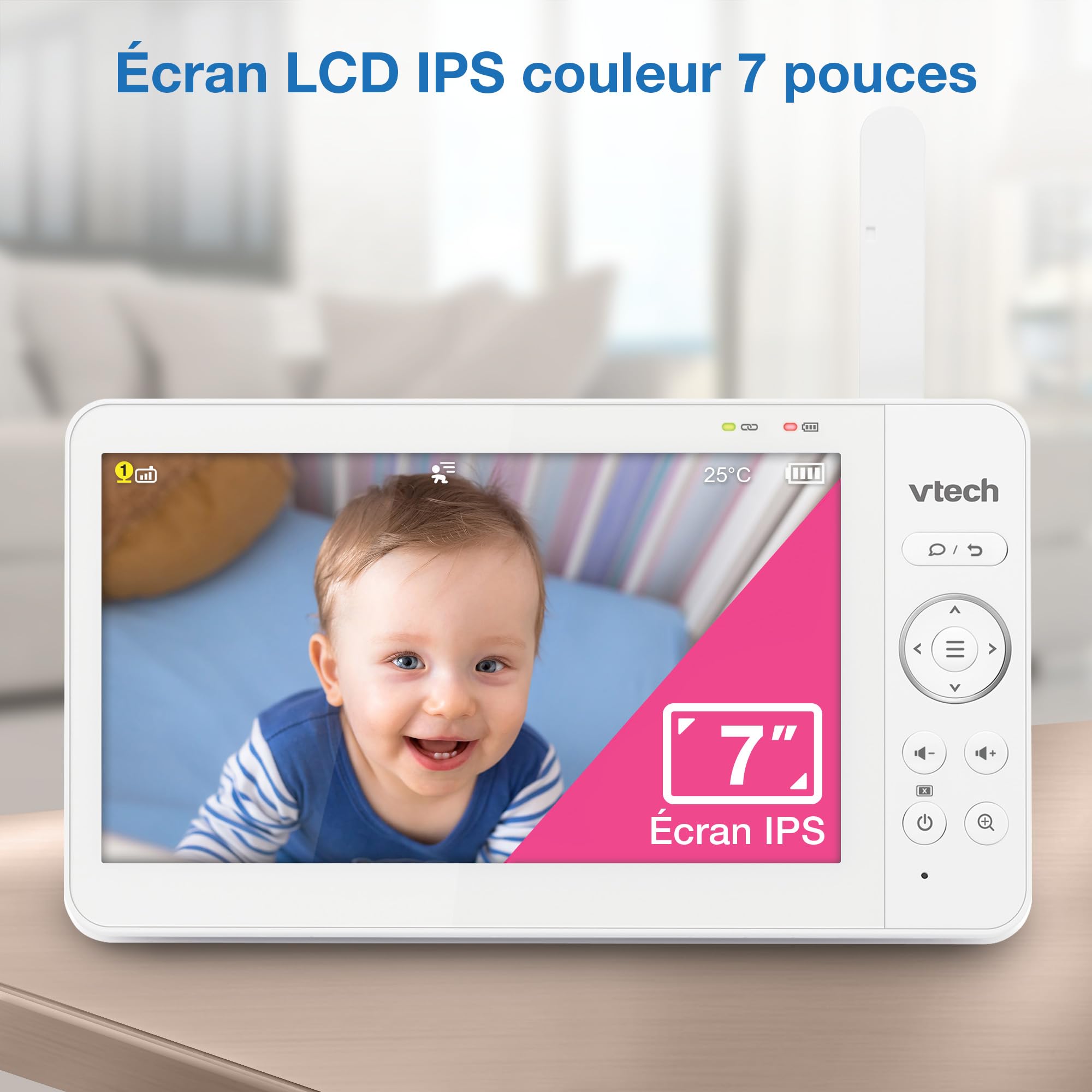 VTech VM924 Baby Monitor with Camera, Pan&Tilt,Video Baby Monitor with 5" LCD Screen,Up to 17 Hrs Battery Life,1.33x Zoom,Night Vision,300m Long Range,Soothing Sounds,2-Way Talk,Secured Transmission