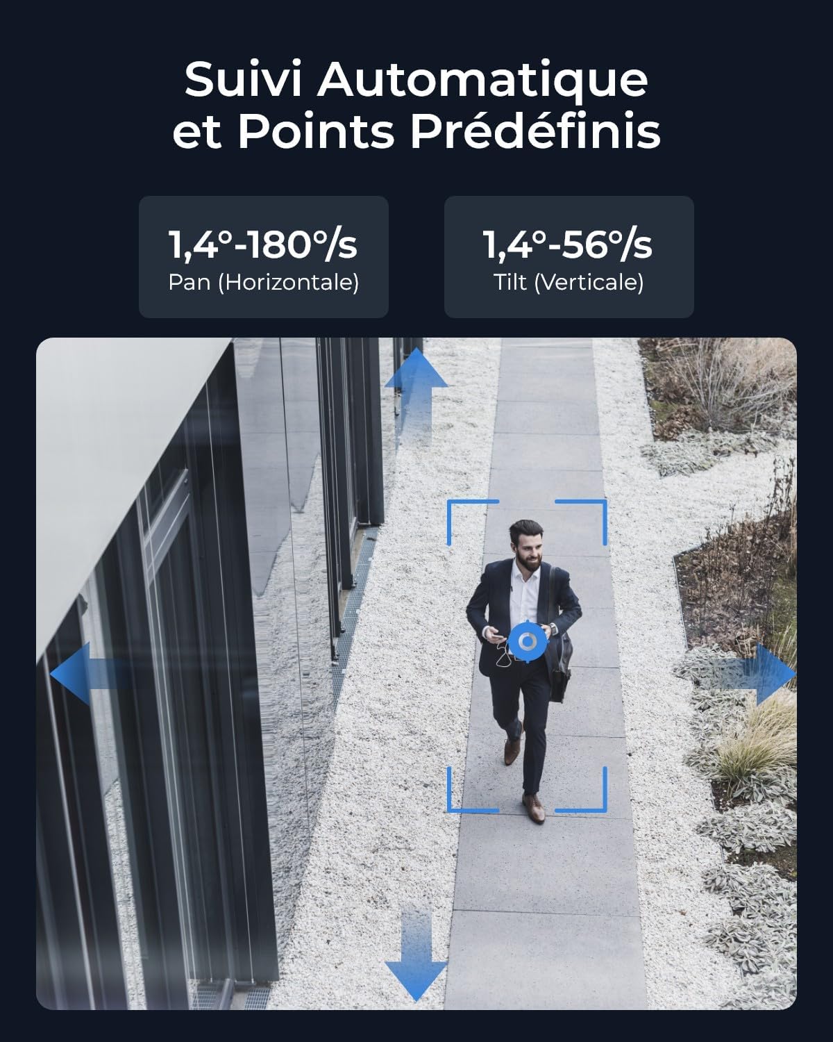 Reolink 4K PTZ Caméra Surveillance PoE, Zoom Optique 3D 16X, Pan 360°+Tilt 90°, Suivi Automatique, Vision Nocturne Jusqu'à 80m, Détection de Personne/Véhicule/Animal, Audio Bidirectionnel, RLC-823S2