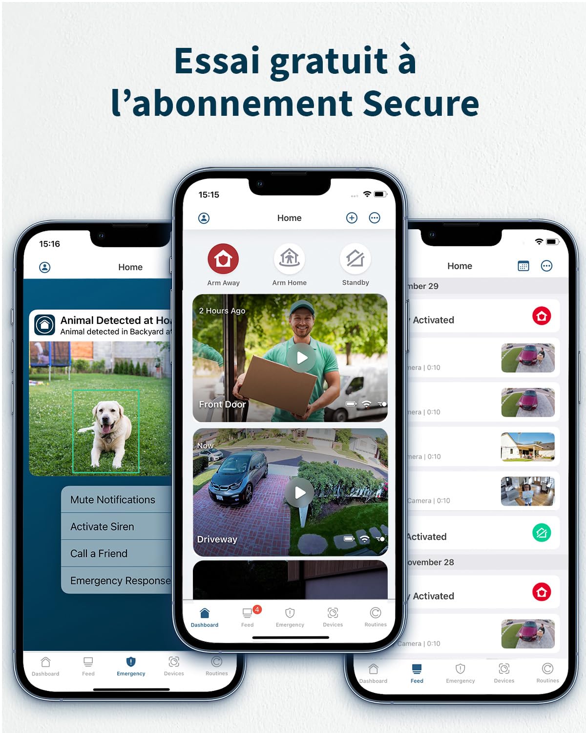 ARLO Sonnette Vidéo HD, Sonnette WiFi Extérieur Exterieure Sans Fil, Détection par IA, Vision Nocturne Couleur, Audio bidirectionnel, Compatible avec Alexa, Essai Secure Inclus