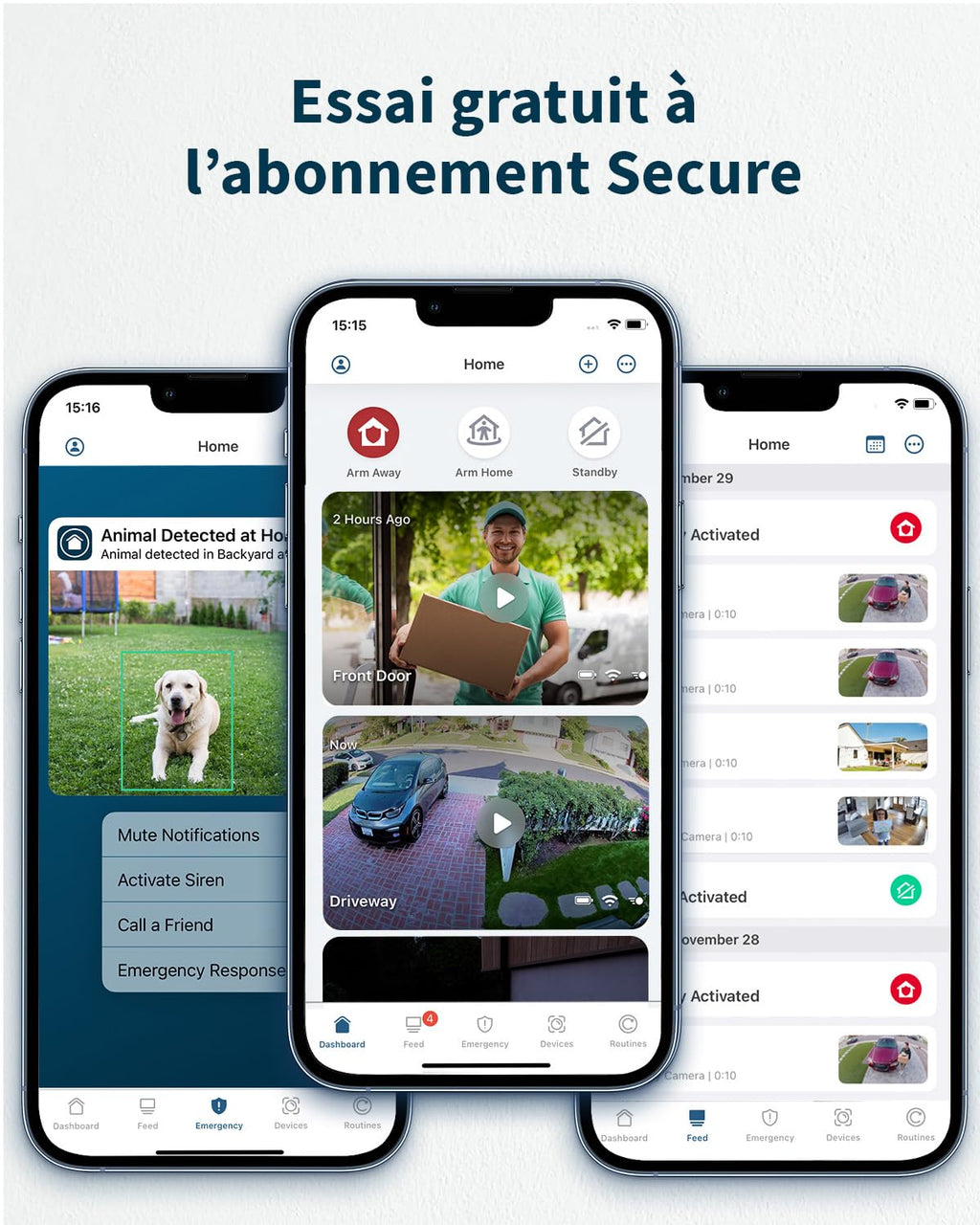 ARLO Sonnette Vidéo HD, Sonnette WiFi Extérieur Exterieure Sans Fil, Détection par IA, Vision Nocturne Couleur, Audio bidirectionnel, Compatible avec Alexa, Essai Secure Inclus