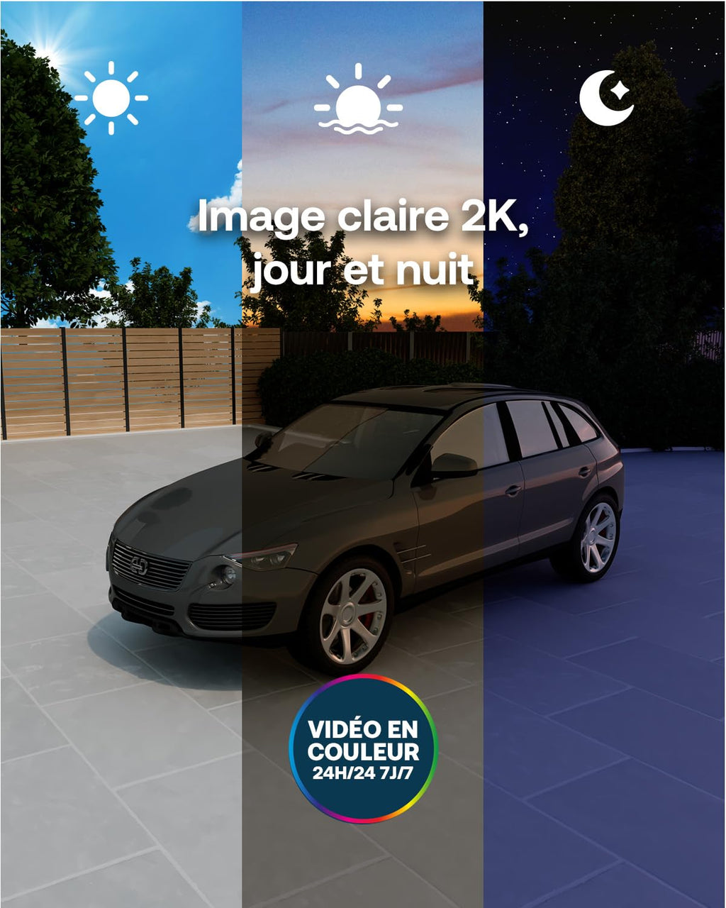ARLO Pro 5 2K, Caméra de Surveillance WiFi Extérieure sans Fil, Détection par IA, Vision Nocturne Couleur, Audio bidirectionnel, Compatible avec Alexa, Essai Secure Inclus, 2 Caméras