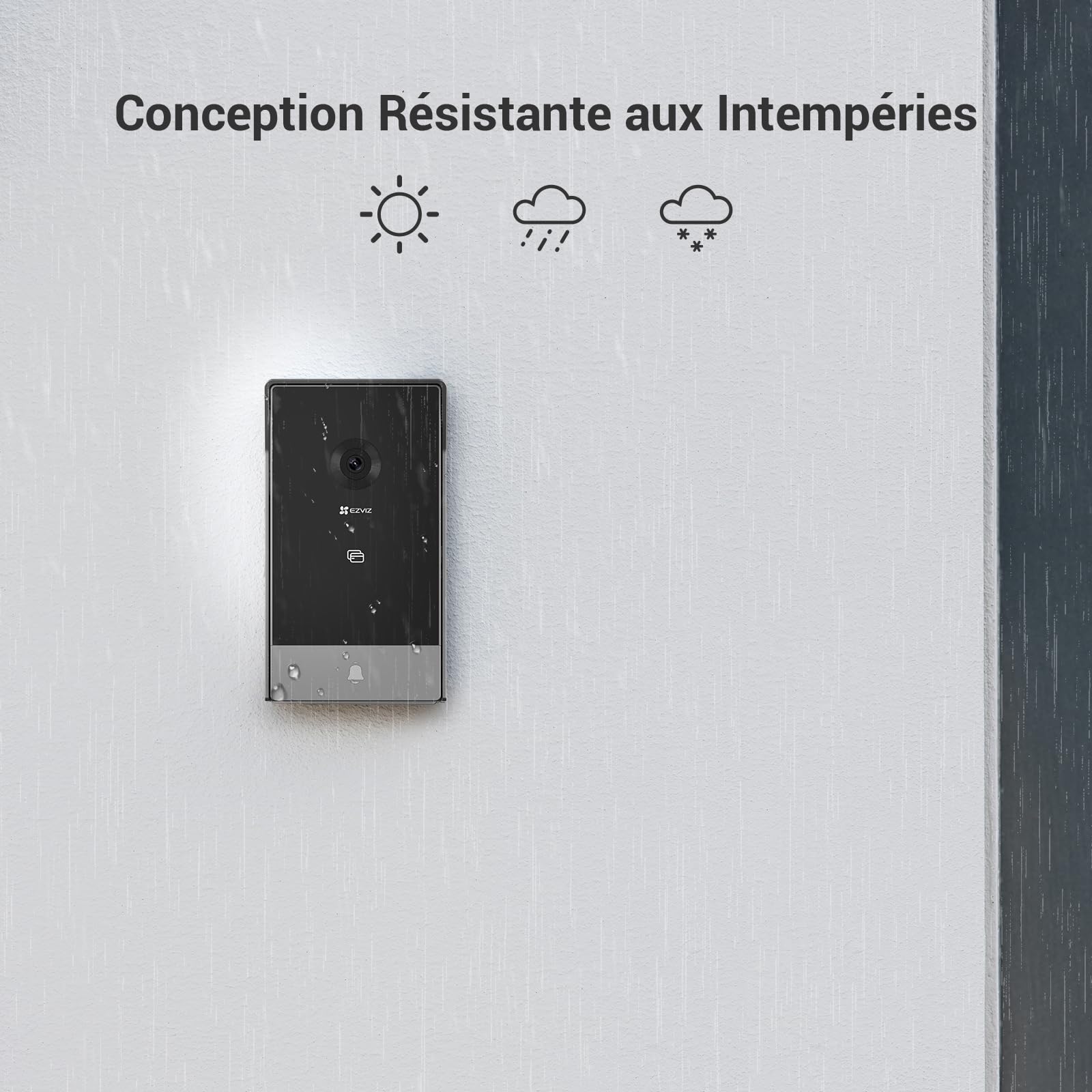 EZVIZ CP7 2K Visiophone Connecté Interphone Vidéo, 7 Pouces Moniteur Tactile, Unlock à Distance, 2 Fils, Detection Humaine, Option RFID, Audio Bidirectionnel, Vision Nocturne, étanche, WiFi bi-Bande