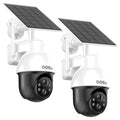 aosu 3K Caméra Surveillance WiFi Exterieure sans Fil, 5MP Camera Exterieur Solaire, 360° PTZ Suivi Automatique Détection IA Personne/Véhicule, Vision Nocturne Couleurs Alarme Lumineuse/Sonore 2 Pièce