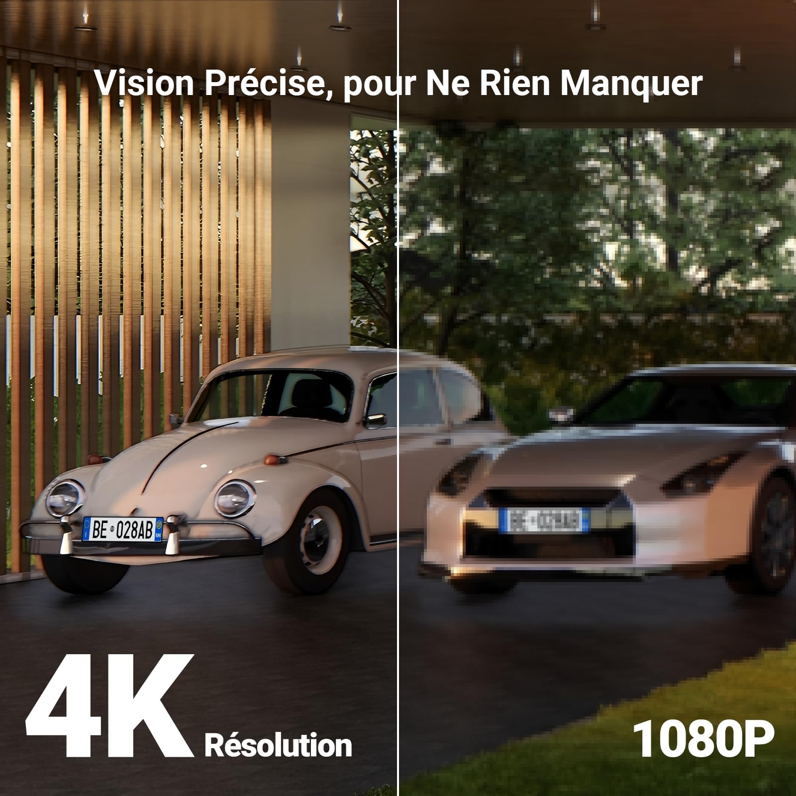 EZVIZ 4K(8MP) Caméra Surveillance WiFi Extérieure sans Fil + 5W Panneau Solaire, Détection de Personnes/Véhicules, Caméra Solaire Extérieure 360°, Mode AOV, Défense Active, CB8 Pro 4K Kit