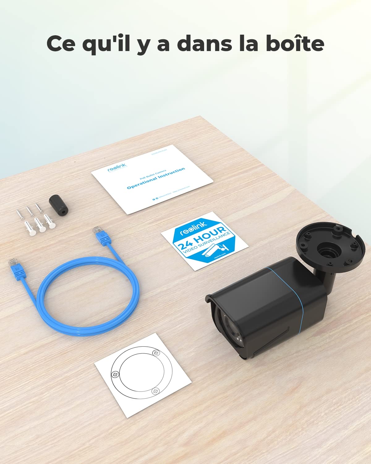 Reolink 4K Caméra IP PoE avec Détection Personne/Véhicule/Animal, Caméra de Surveillance Extérieure avec Etanche IP67, Fente pour Carte microSD, Vision Nocturne IR, Support Audio, Time Lapse, RLC-810A