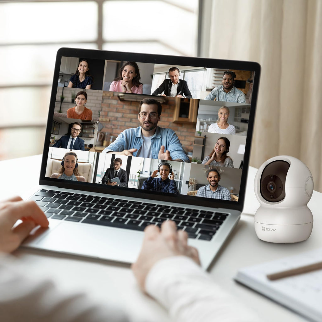 EZVIZ Caméra Surveillance WiFi Intérieure 360°, FHD 1080P, Camera WiFi 2.4Ghz, Vision Nocturne, Détection de Mouvement Suivi Intelligent, Audio Bidirectionnel, Compatible avec Alexa pour Bébé/Animaux