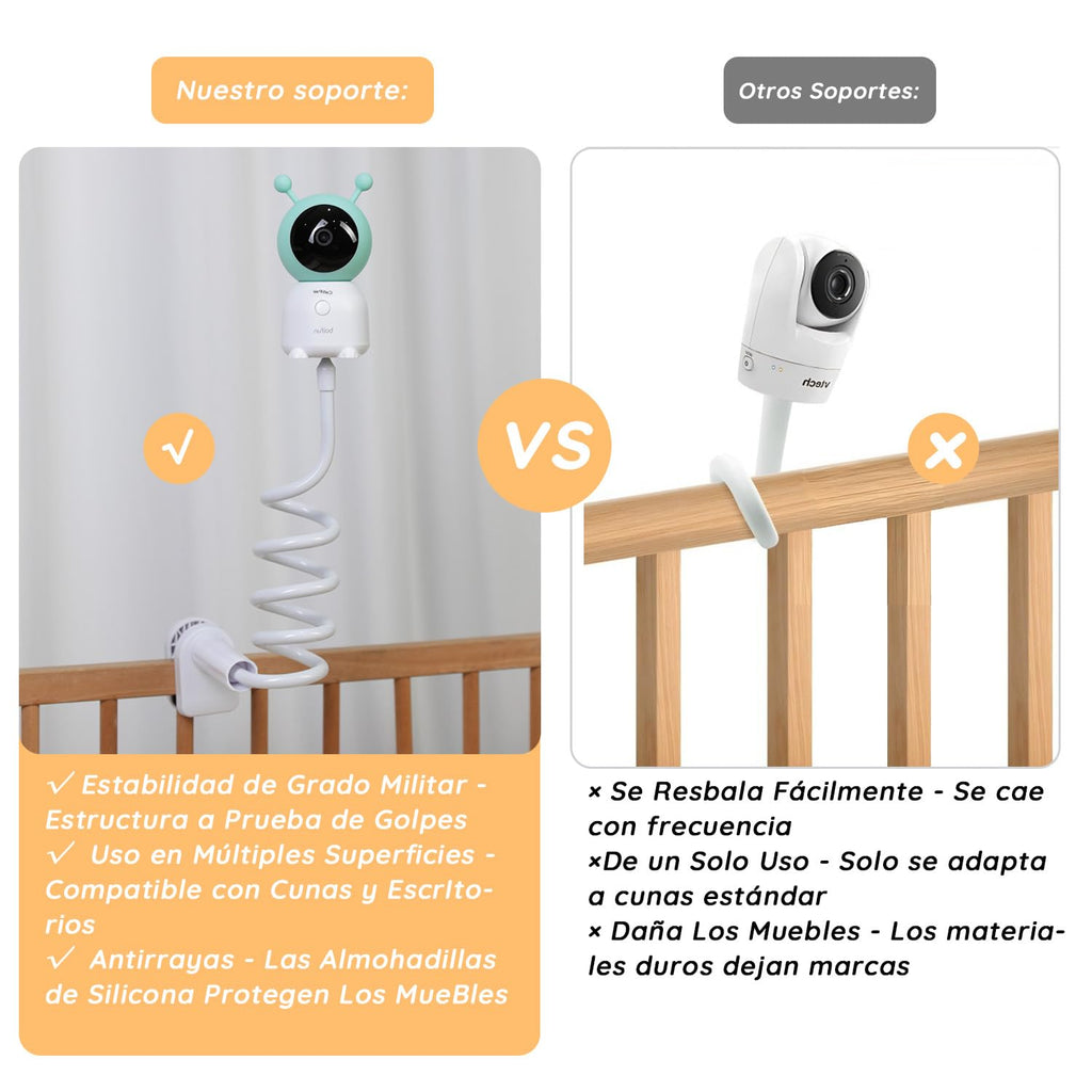 BOIFUN Babyphone Camera Bébé 2K, Baby Phone avec Caméra WiFi et Moniteur 5", Vision Nocturne Invisible, Veilleuse Bébé Colorée Réglable, Alerte Mouvements/Pleurs, Température, Zoom 4X, Rappel Biberon