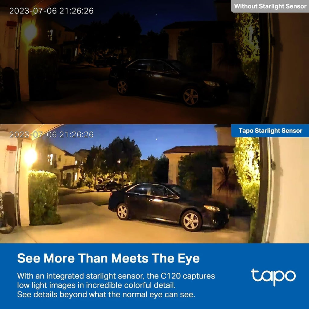 Tapo C110 Caméra de Surveillance WiFi intérieure 2K 3MP, Audio bidirectionnel, détection de Mouvement, Alarme sonore et Lumineuse, Vision Nocturne, Compatible avec Alexa, Google Assistant