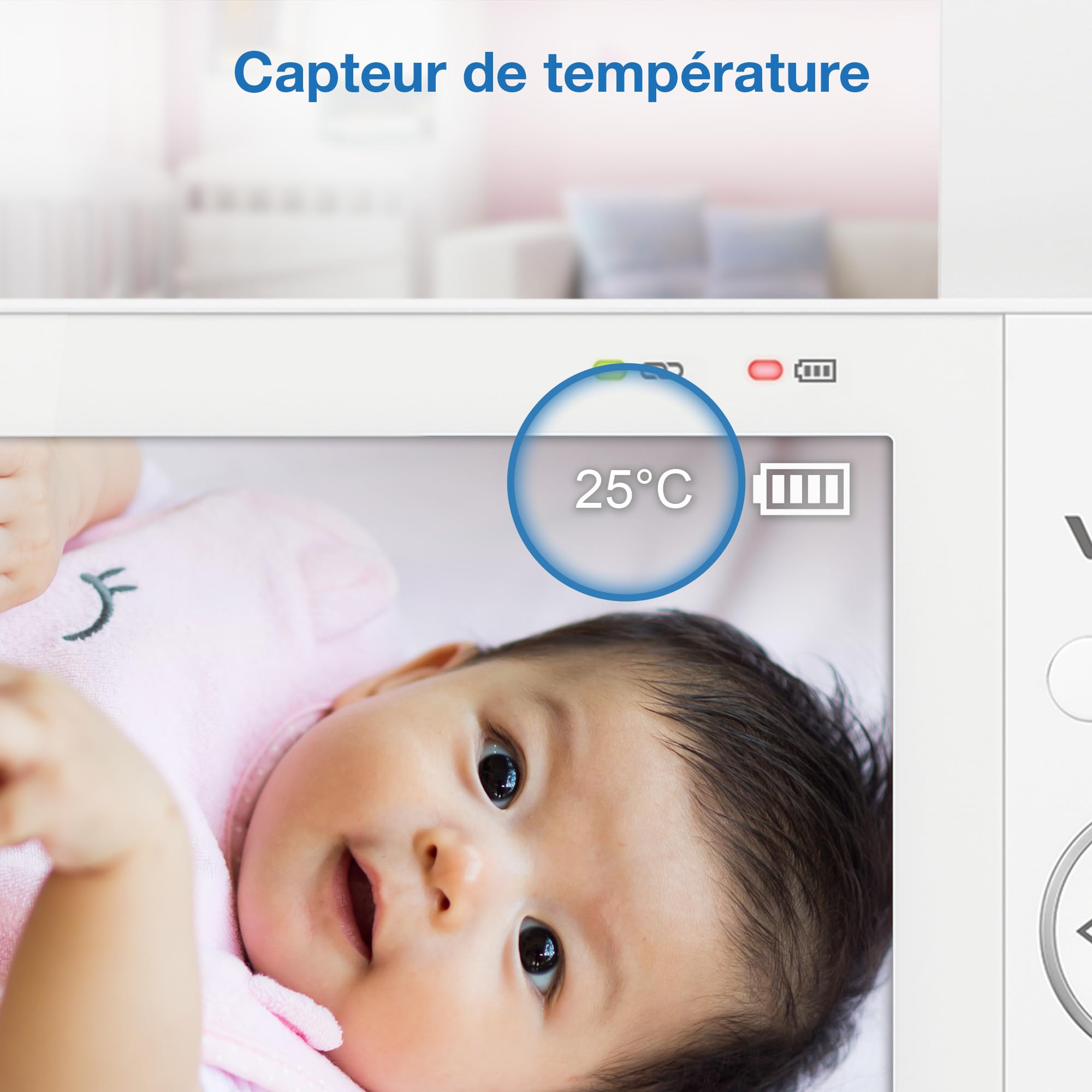 VTech VM924 Baby Monitor with Camera, Pan&Tilt,Video Baby Monitor with 5" LCD Screen,Up to 17 Hrs Battery Life,1.33x Zoom,Night Vision,300m Long Range,Soothing Sounds,2-Way Talk,Secured Transmission