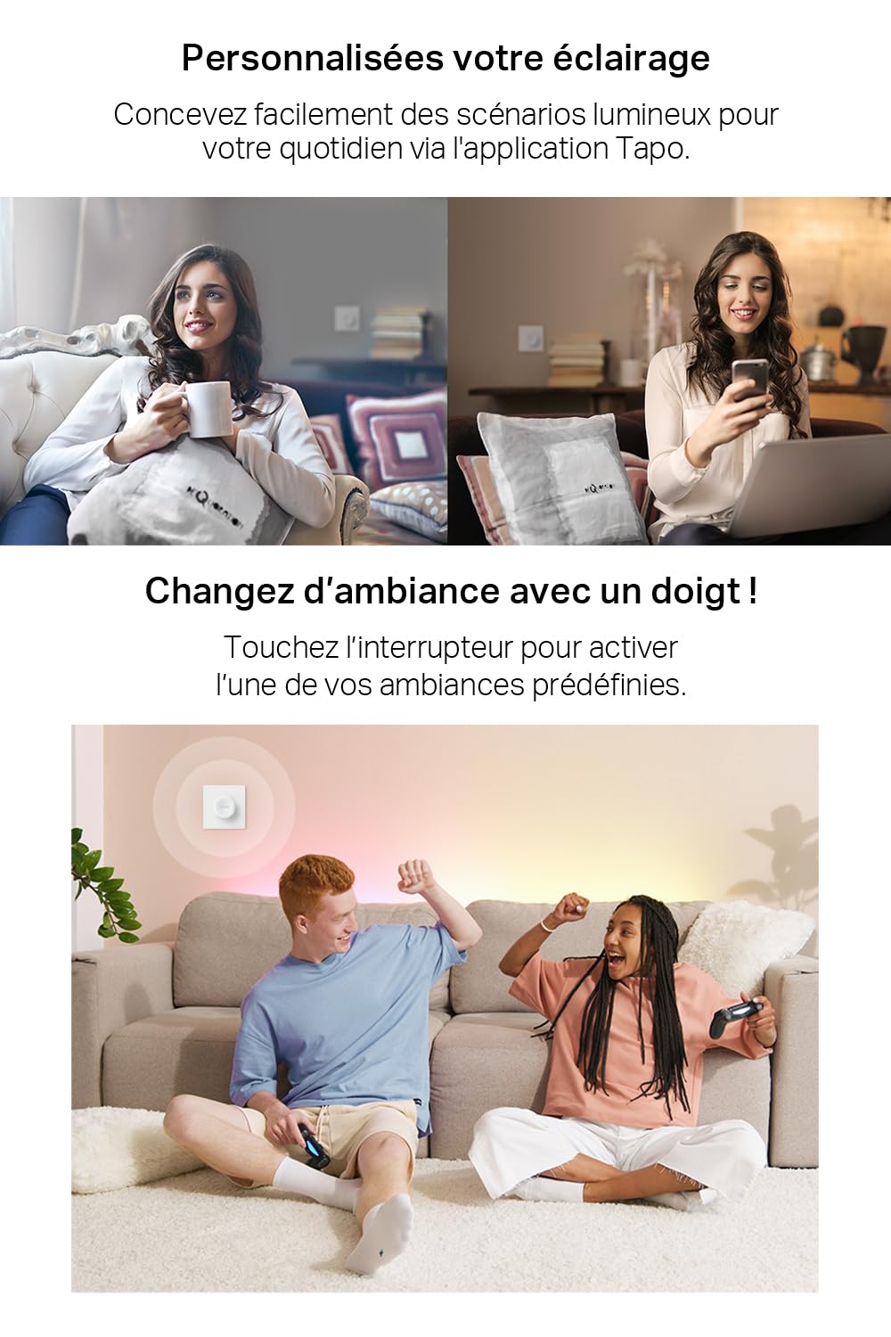 Tapo Détecteur de Mouvement Intelligent Tapo T110, pour la sécurité des fenêtres/Portes, durée de Vie de la Batterie de 1 an et Plus, Notification d'application instantanée, Hub requis