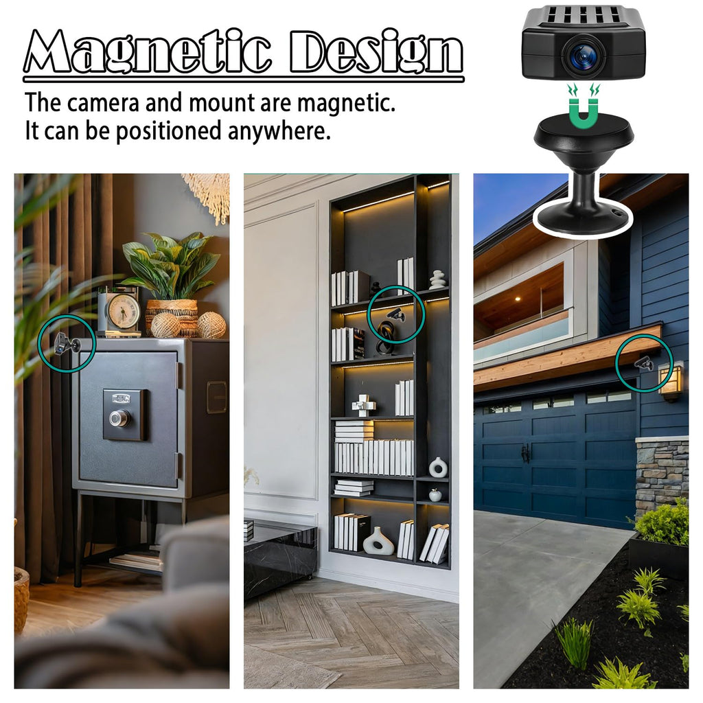 OTADUG Caméra Espion, Caméra de Surveillance 1080P avec Loop Recording, Détection de Mouvement, Grand Angle 120, 3 Heures, avec Une Carte, Pas Besoin de Wi-FI