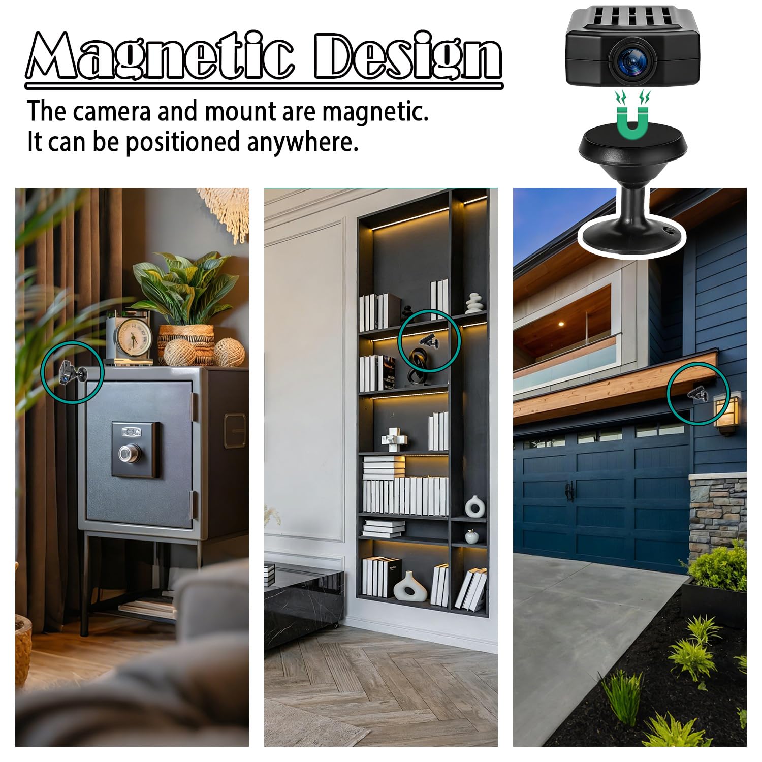 OTADUG Caméra Espion, Caméra de Surveillance 1080P avec Loop Recording, Détection de Mouvement, Grand Angle 120, 3 Heures, avec Une Carte, Pas Besoin de Wi-FI