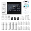 LWOHSI Alarme Maison sans Fil,4G/WiFi Kit Alarme avec écran Tactile 4,3 Pouces,Capteurs De Porte et De Mouvement,Sirène 120 DB,Alertes D'application,sans Abonnement Mensuel,Compatible avec Alexa