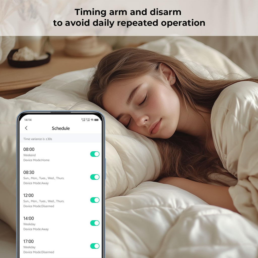 XNY Alarme Maison sans Fil Intelligent WiFi avec Caméra Surveillance Extérieure et Caméra Surveillance Intérieure, Système Alarme Maison 4G, Compatible avec Alexa et Assistant Google