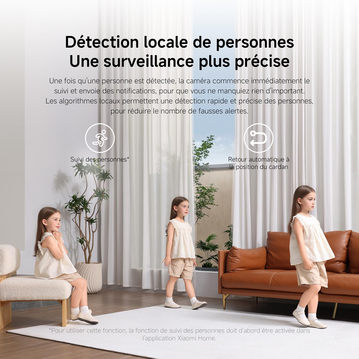 XIAOMI C201 1080p HD, caméra de sécurité, WiFi 6, 360° Panorama, Vision Nocturne Couleur, Protection Objectif, Audio bidirectionnel, babyphone, caméra Animaux, Compatible avec Alexa et Google