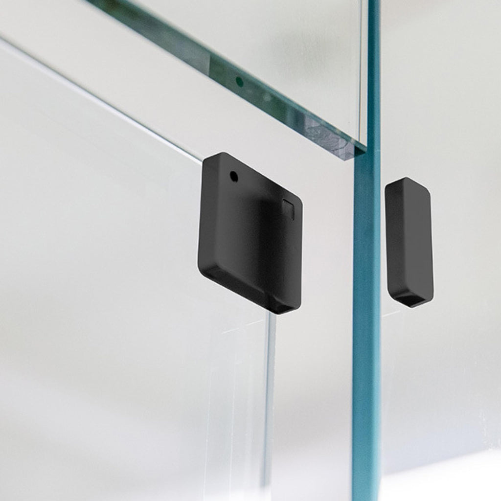 Shelly Blu Door/Window Noir - Détecteur d’Ouverture Porte/fenêtre Bluetooth, Alarme Sécurité Maison, Capteur lumière et Angle d'inclinaison, Pile 2 Ans, Cryptage