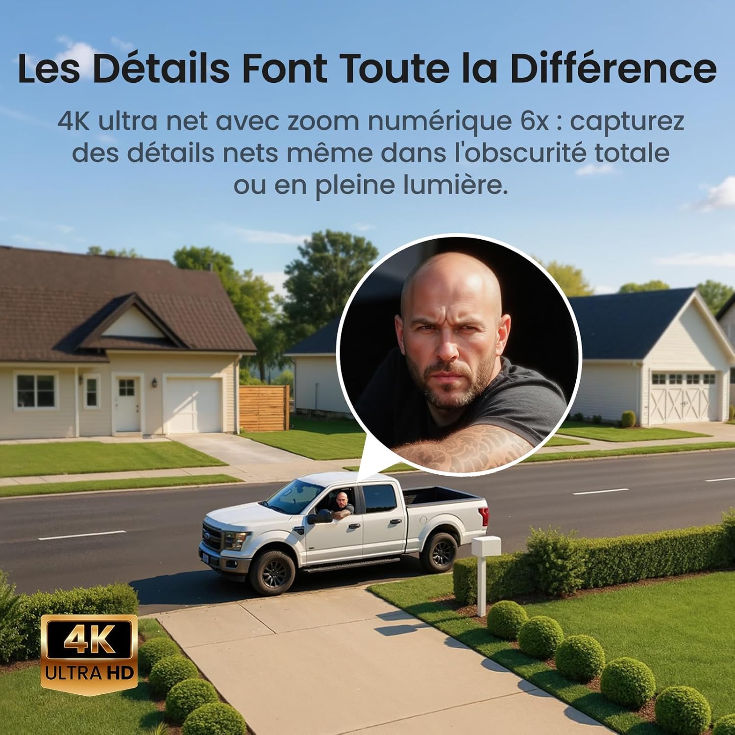 aosu 4K Caméra Surveillance WiFi Extérieure sans Fil,8MP Camera Exterieur Solaire,Vision Nocturne TrueColor,Triple Détection (PIR+Radar+IA),Suivi Automatique à 360°,Alarme Sonore et Lumineuse