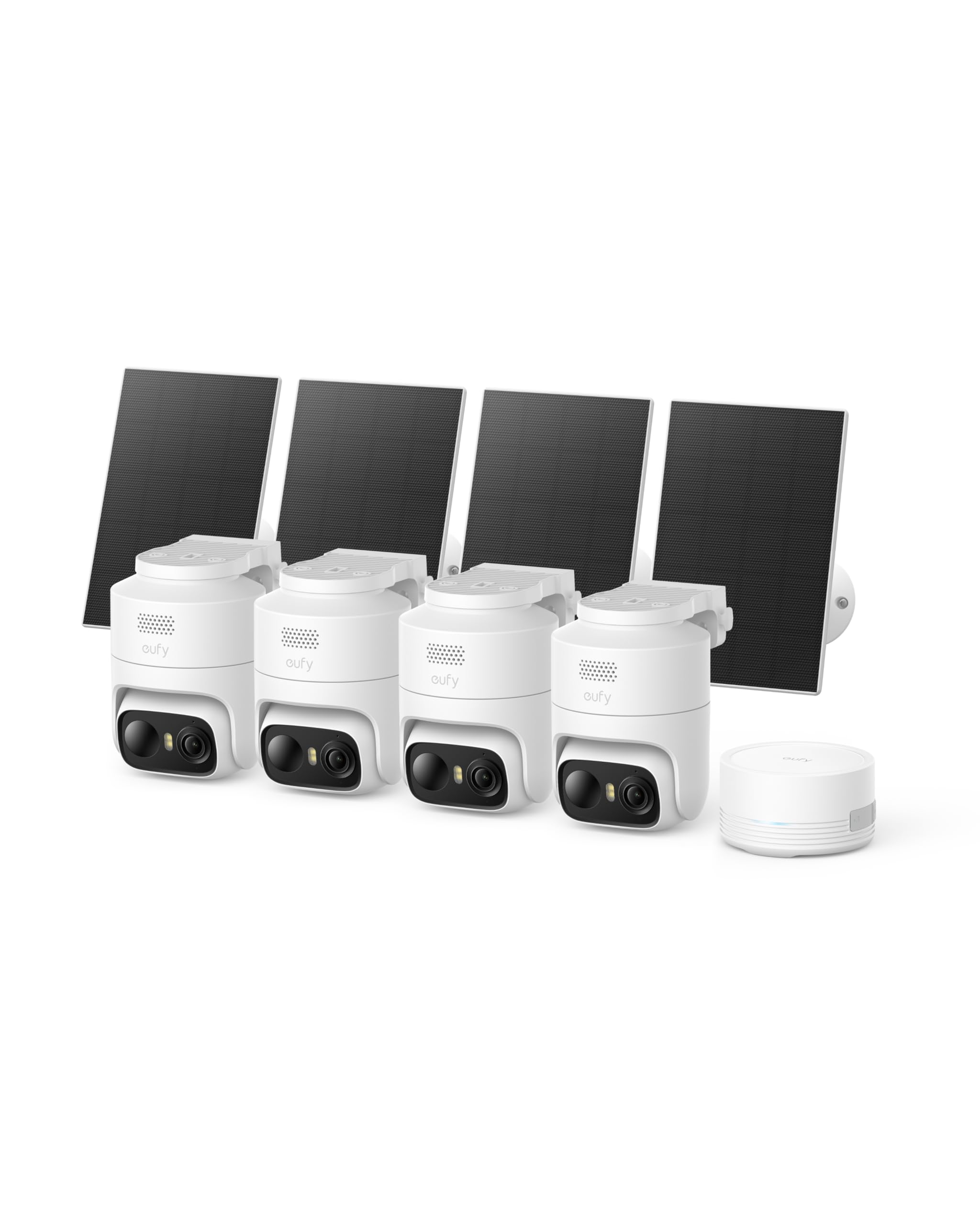eufy Security eufyCam C37, caméra Surveillance WiFi extérieure sans Fil, Suivi IA motorisé à 360°, Solaire 2K, détection de Personnes/Animaux/véhicules, sans Frais, Carte microSD Non Incluse