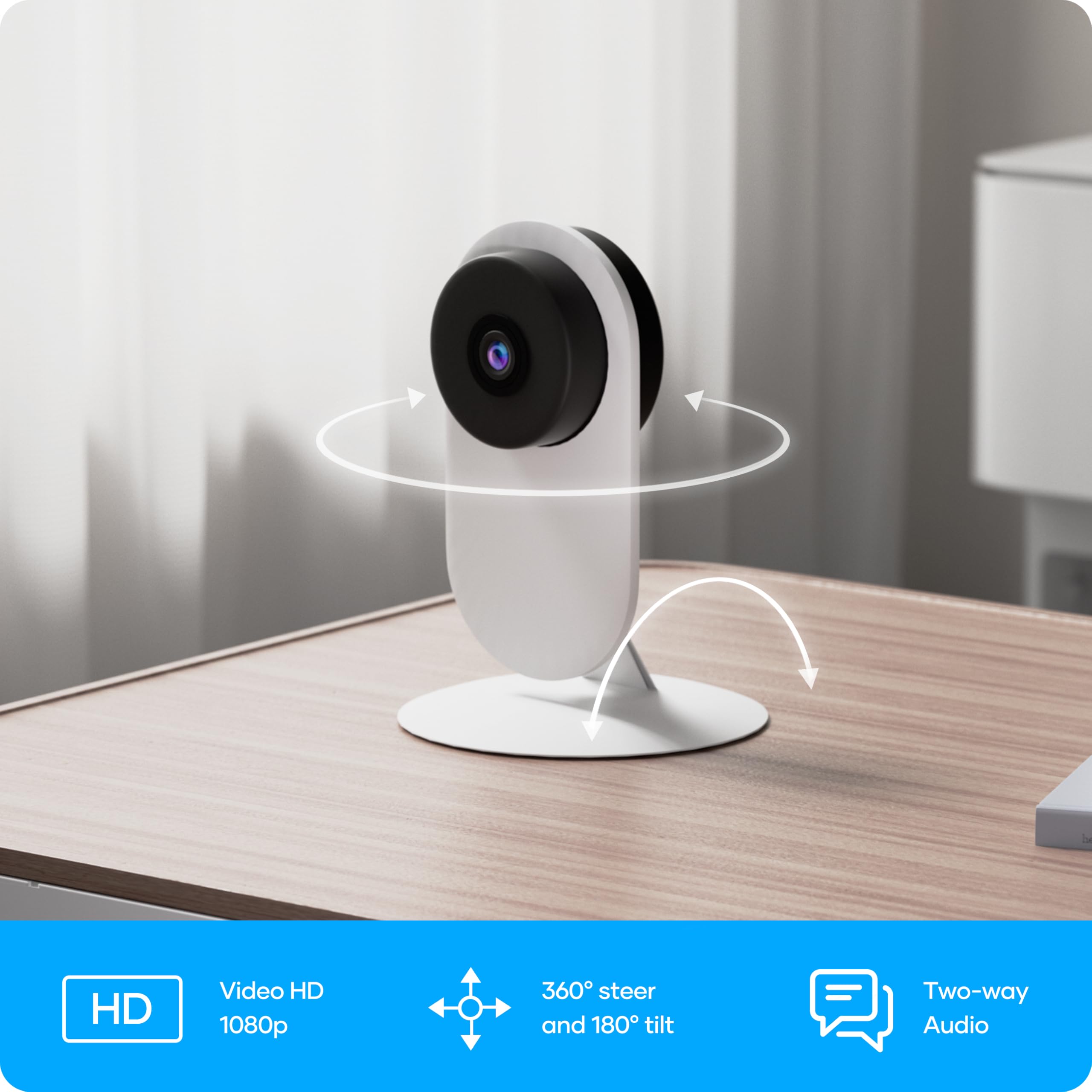 AGSHOME Kit Alarme Maison sans Fil avec Caméra WiFi 1080P, Système d’Alarme Connecté 9 Pièces, Sirène 120 DB, WiFi 2.4GHz, Compatible Alexa