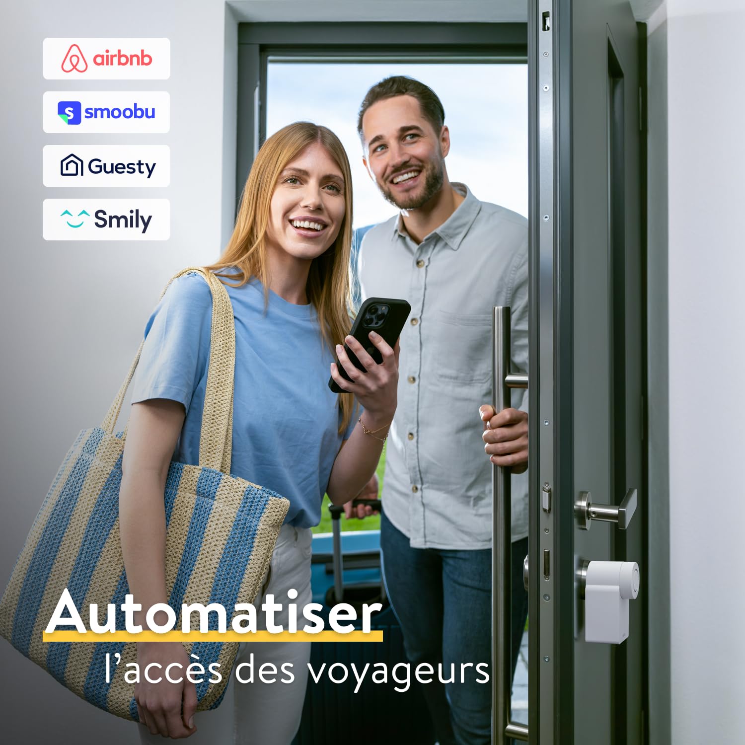 Nuki Smart Lock Go (2025) avec Bluetooth & Matter, serrure connectée transformant votre smartphone en clé, installation facile sans changer de cylindre – Smart Lock