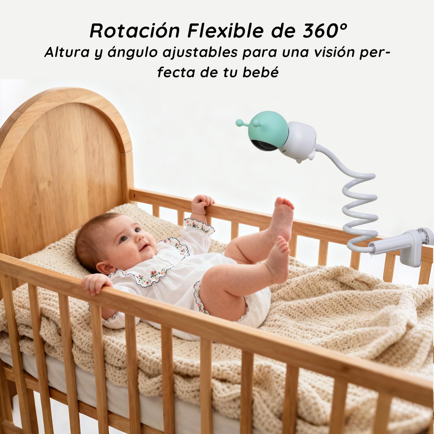 BOIFUN Babyphone Camera Bébé 2K, Baby Phone avec Caméra WiFi et Moniteur 5", Vision Nocturne Invisible, Veilleuse Bébé Colorée Réglable, Alerte Mouvements/Pleurs, Température, Zoom 4X, Rappel Biberon