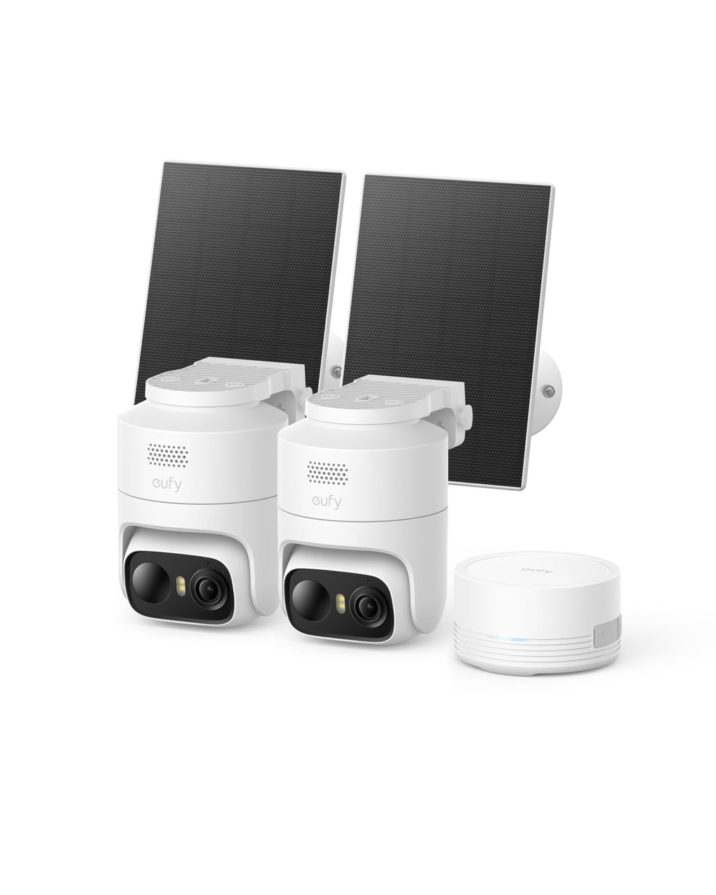 eufy Security eufyCam C37, caméra Surveillance WiFi extérieure sans Fil, Suivi IA motorisé à 360°, Solaire 2K, détection de Personnes/Animaux/véhicules, sans Frais, Carte microSD Non Incluse