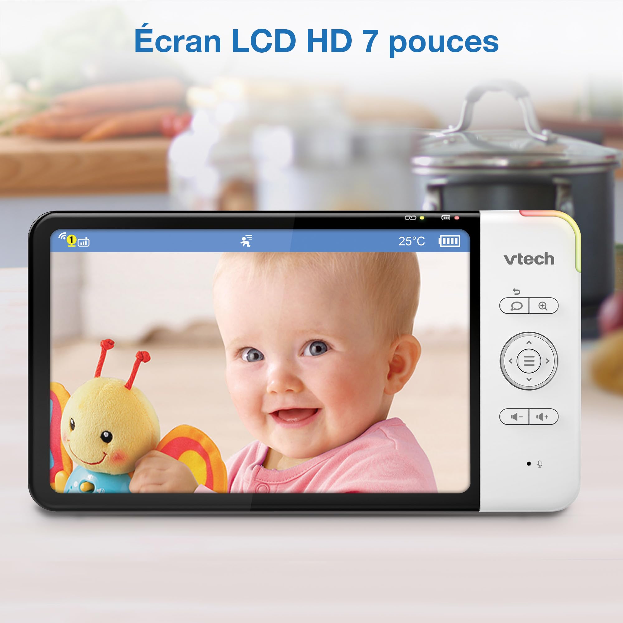 VTech - Babyphone Night Light - Fonction Veilleuse, Communication Parent/bébé - BM1211 - Version FR