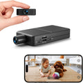 Digimore Mini Camera Espion sans Fil, WiFi Camera Surveillance 10h Enregistrement Continu, Stockage Cloud Gratuit, Batterie 3000Mah, Détection Mouvement & Vision Nocturne, Intérieur/Extérieur