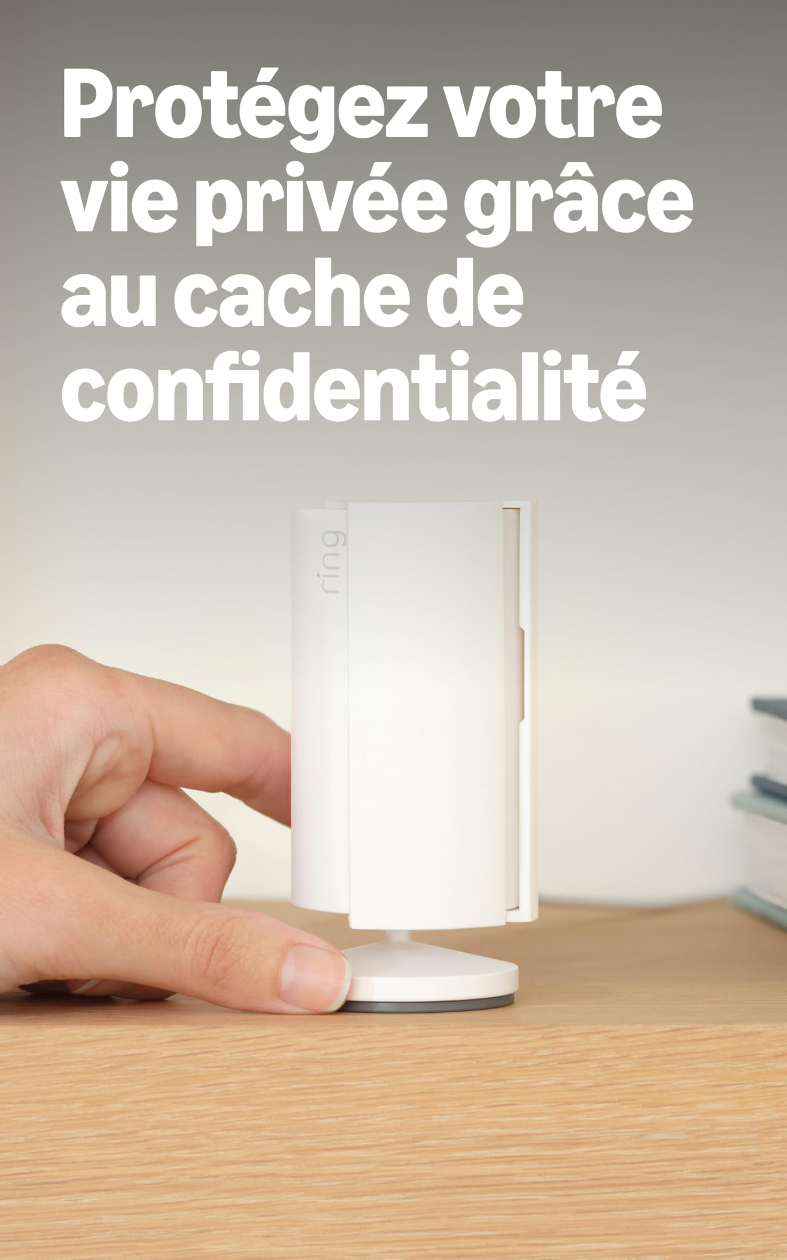 Ring Caméra intérieure (Indoor Camera 2e gén.) | Caméra de surveillance wifi sur secteur pour animaux, vidéo HD 1080p, audio bidirectionnel, cache de confidentialité | Essai Ring Home gratuit 30 j.