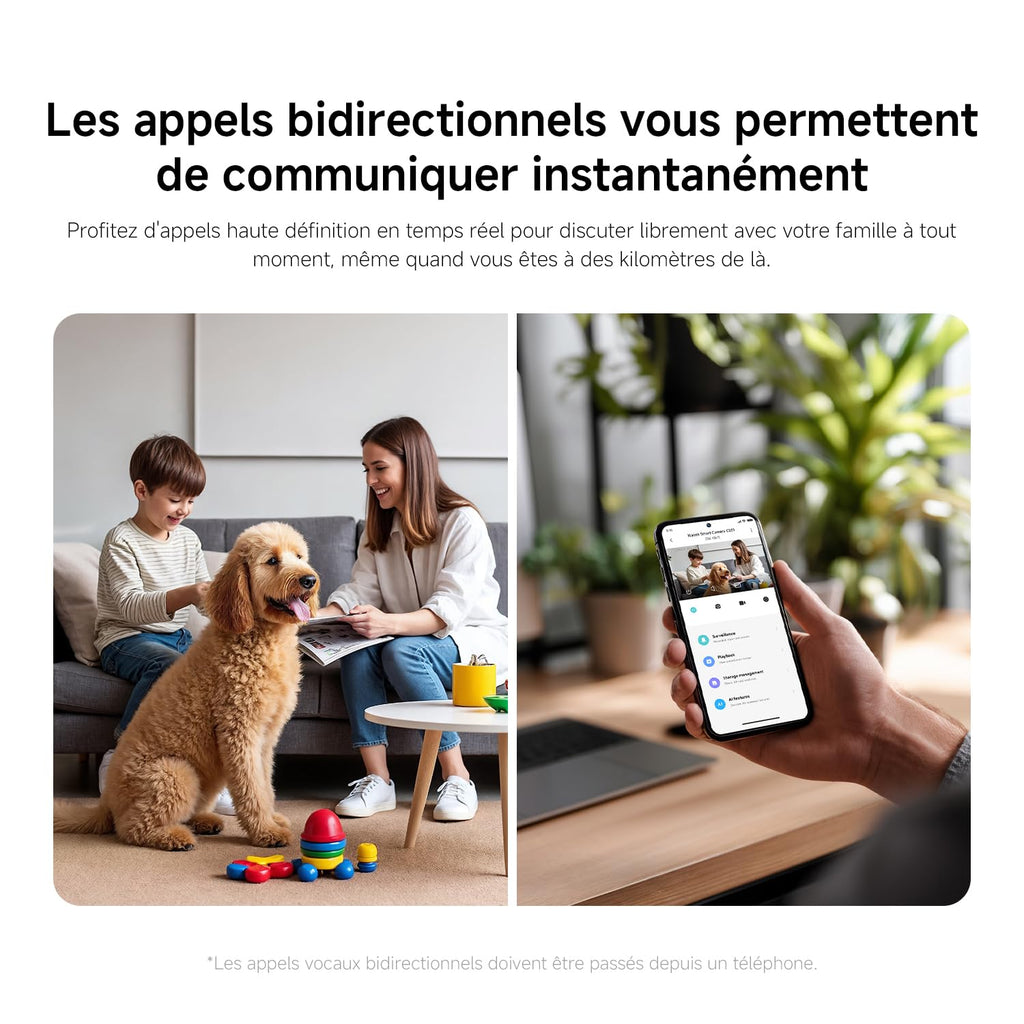 XIAOMI C201 1080p HD, caméra de sécurité, WiFi 6, 360° Panorama, Vision Nocturne Couleur, Protection Objectif, Audio bidirectionnel, babyphone, caméra Animaux, Compatible avec Alexa et Google