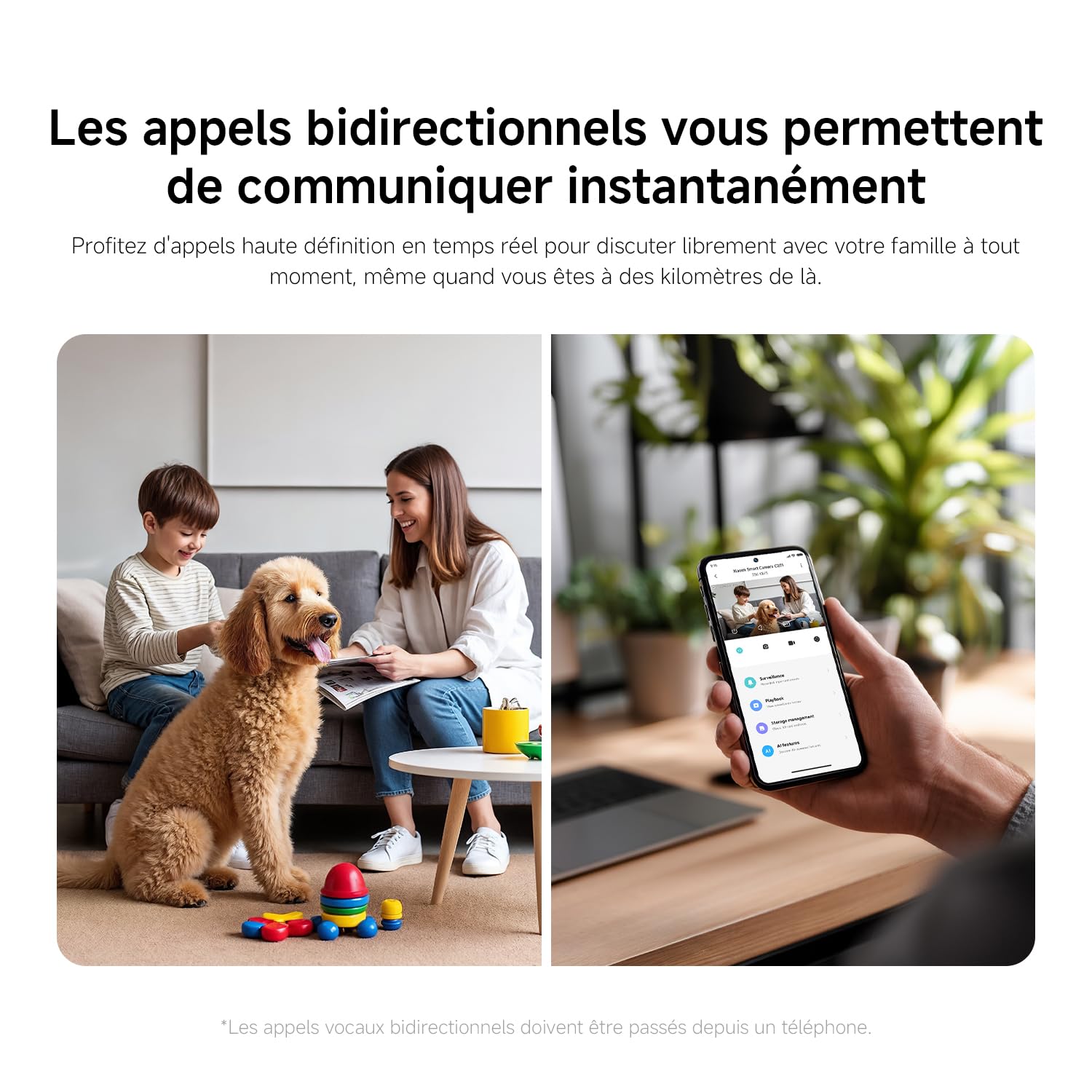 XIAOMI C201 1080p HD, caméra de sécurité, WiFi 6, 360° Panorama, Vision Nocturne Couleur, Protection Objectif, Audio bidirectionnel, babyphone, caméra Animaux, Compatible avec Alexa et Google
