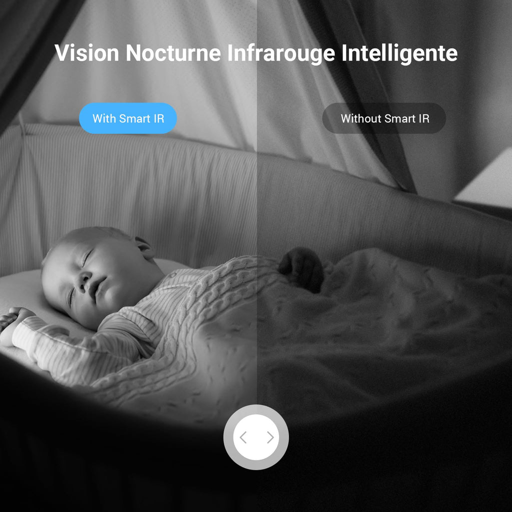 EZVIZ C6N Caméra Surveillance WiFi Intérieure 1080p, Caméra Bébé Pan/Tilt à 360°, WiFi 2.4Ghz, Vision Nocturne Intelligente avec Smart IR, Détection de Movement et Suivi Auto, Audio Bidirectionnel