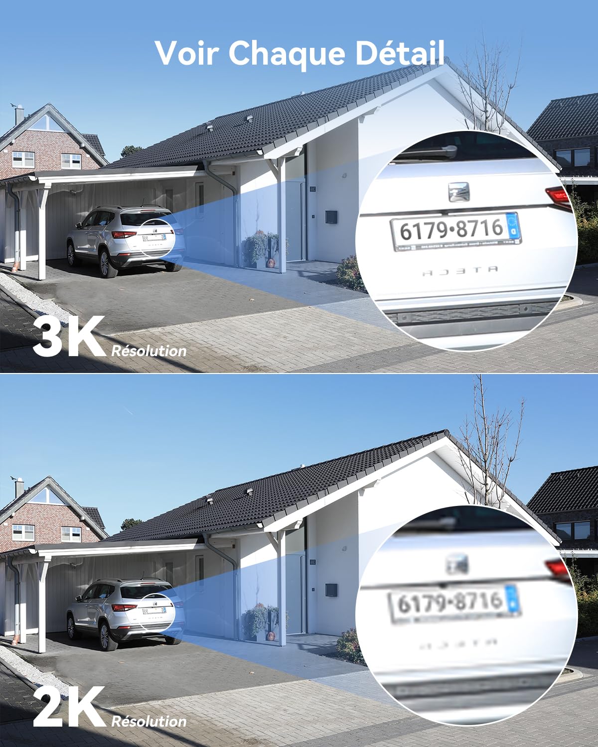 Imou 2K(3MP) Caméra Surveillance WiFi Extérieure 360°, Vision Nocturne Couleur 30M, Détection des Personnes et Véhicules, Suivi Intelligent, Étanche IP66, WiFi 2.4GHz et Wi-FI 6, Audio Bidirectionnel