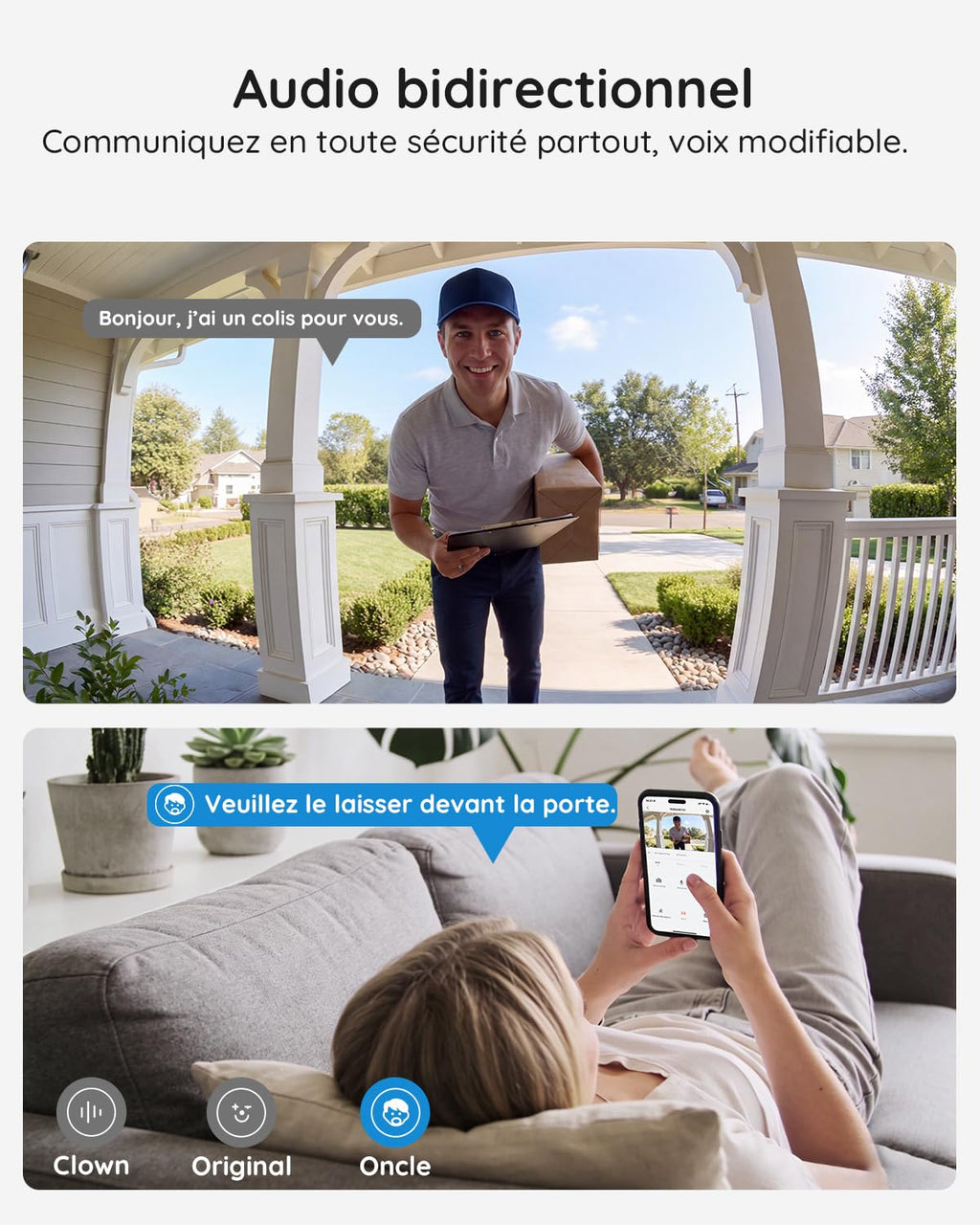 BOIFUN Sonnette sans Fil Exterieur Etanche, 2K, Grand Angle de 166°, Installation Facile, Détection Humaine par IA, Vision Nocturne, Compatible Carte SD, IP65 étanche, 3MP Wi-FI 2,4 GHz Noir