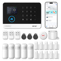 XNY Alarme Maison sans Fil Intelligent WiFi avec Caméra Surveillance Extérieure et Caméra Surveillance Intérieure, Système Alarme Maison 4G, Compatible avec Alexa et Assistant Google