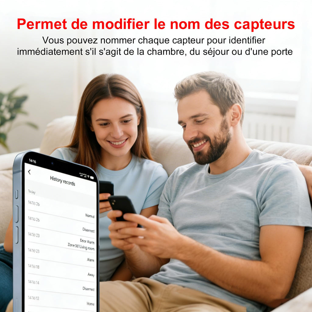 Alarme Maison sans Fil WiFi 4G sans Abonnement, Kit Alarme Maison Connectée 24 Pièces avec Écran Tactile 4,3", Sirène 120 DB, Détecteurs Mouvement et Porte/Fenêtre (Lot de 24 Articles)