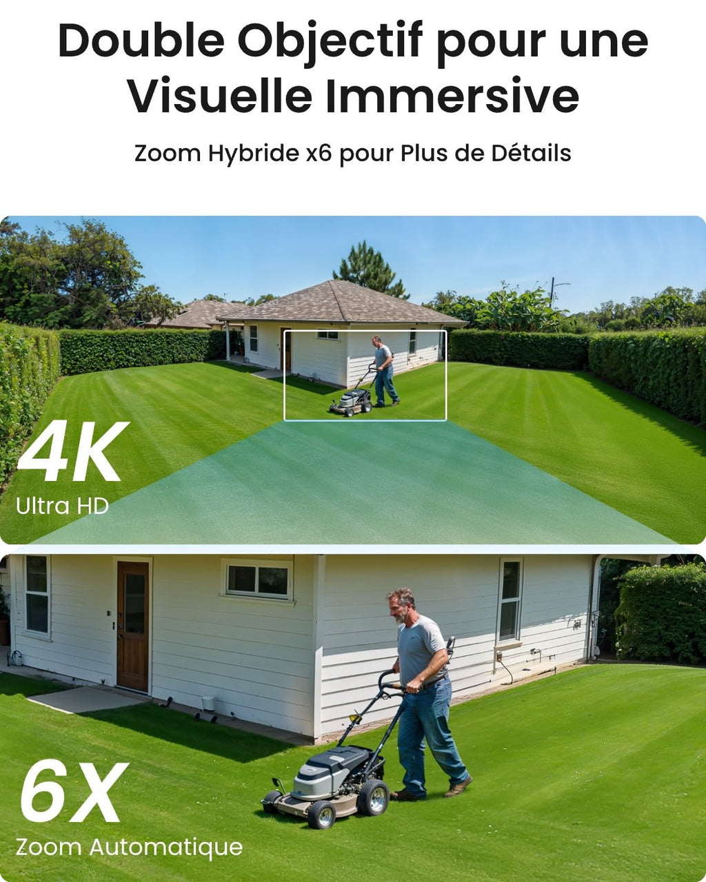 Reolink PTZ 4K Caméra Extérieur PoE, Double Objectif, Zoom Hybride 6X, Suivi Automatique, Vision Nocturne en Couleur, Détection de Personne/Véhicule/Animal, Audio Bidirectionnel, TrackMix PoE
