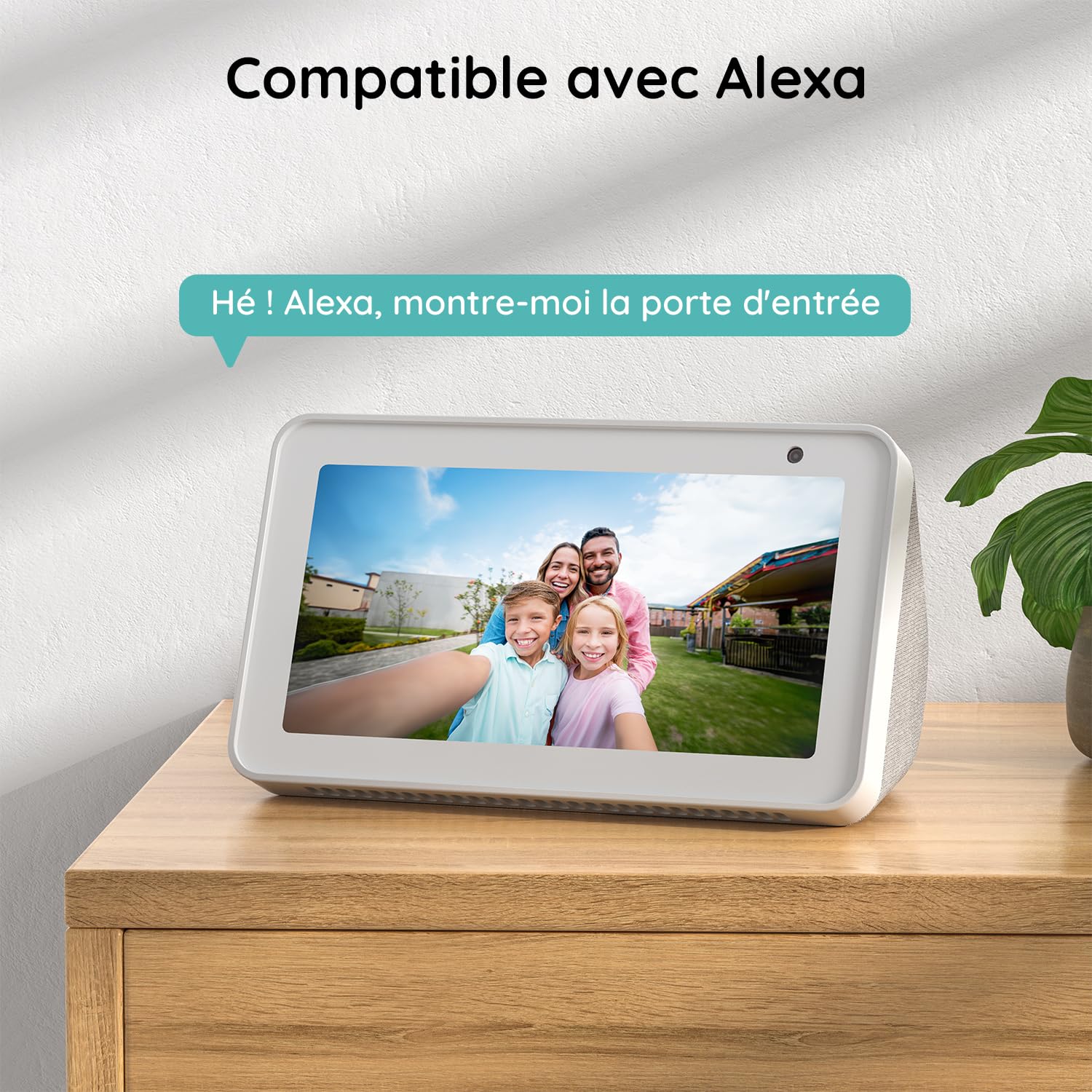 BOIFUN 2K 3MP Sonnette sans Fil Exterieur Etanche, Vision à 180°, Détection IA Avancée, Installation Facile, Vision Nocturne, Stockage par Carte SD 128 Go, IP65 étanche, Wi-FI 2,4 GHz Uniquement