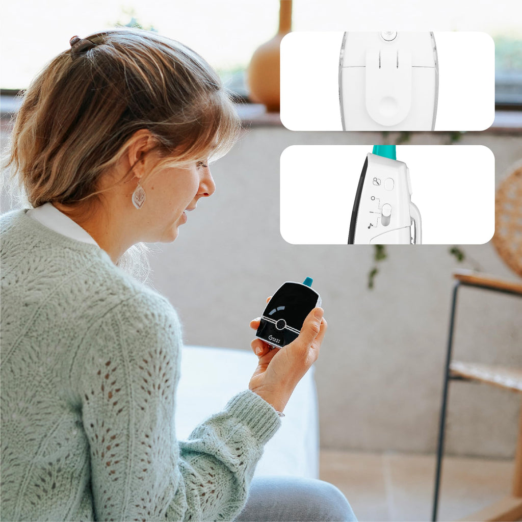 Babymoov Babyphone Audio Premium Care, Faible Emission d'Ondes avec Détecteur de Mouvement, Portée 1400m, Veilleuse, Berceuses, Capteur de Température, Talkie-Walkie