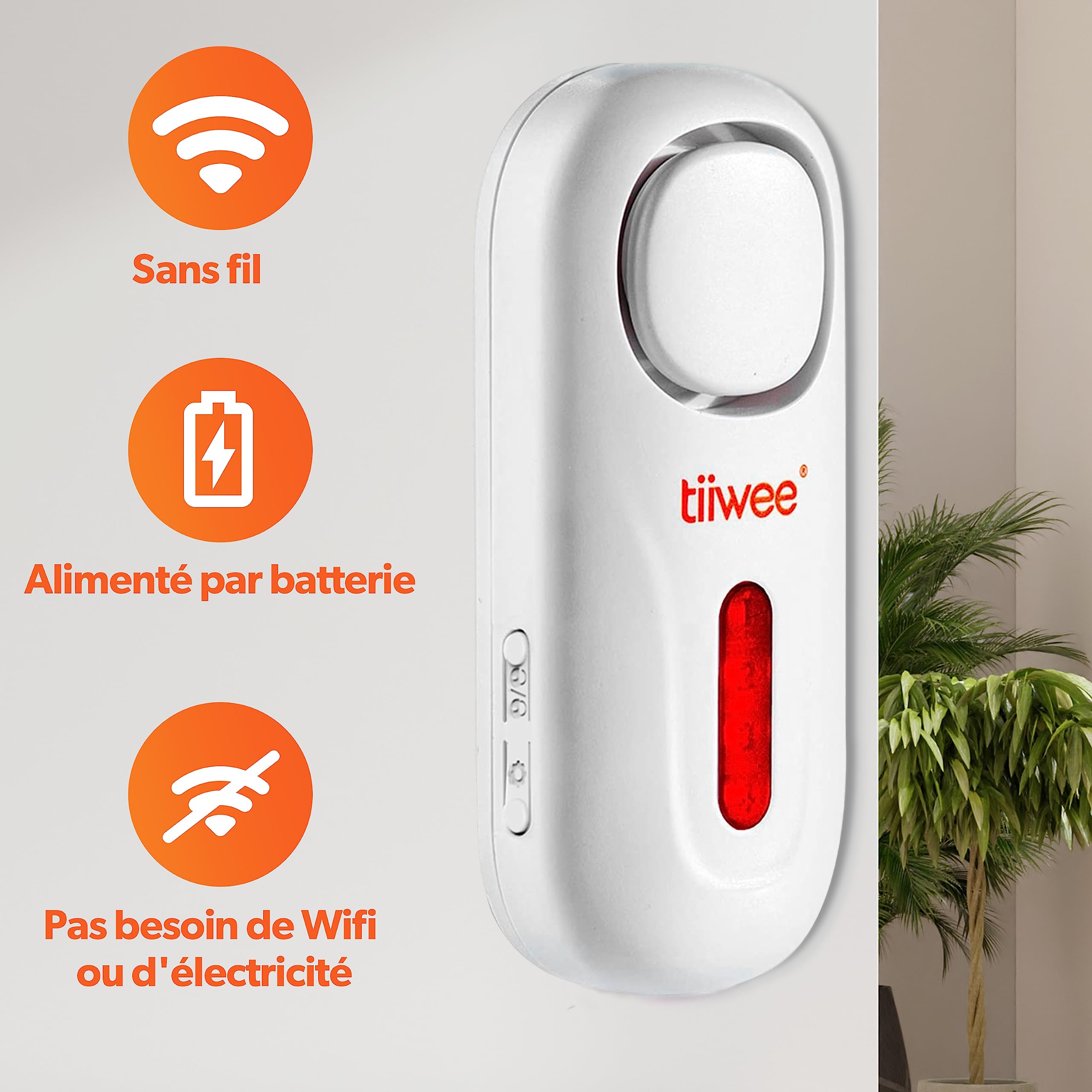 tiiwee A1 Alarme Maison sans Fil - Alarme de Porte et de Fenêtre - Système d'Alarme sans Abonnement