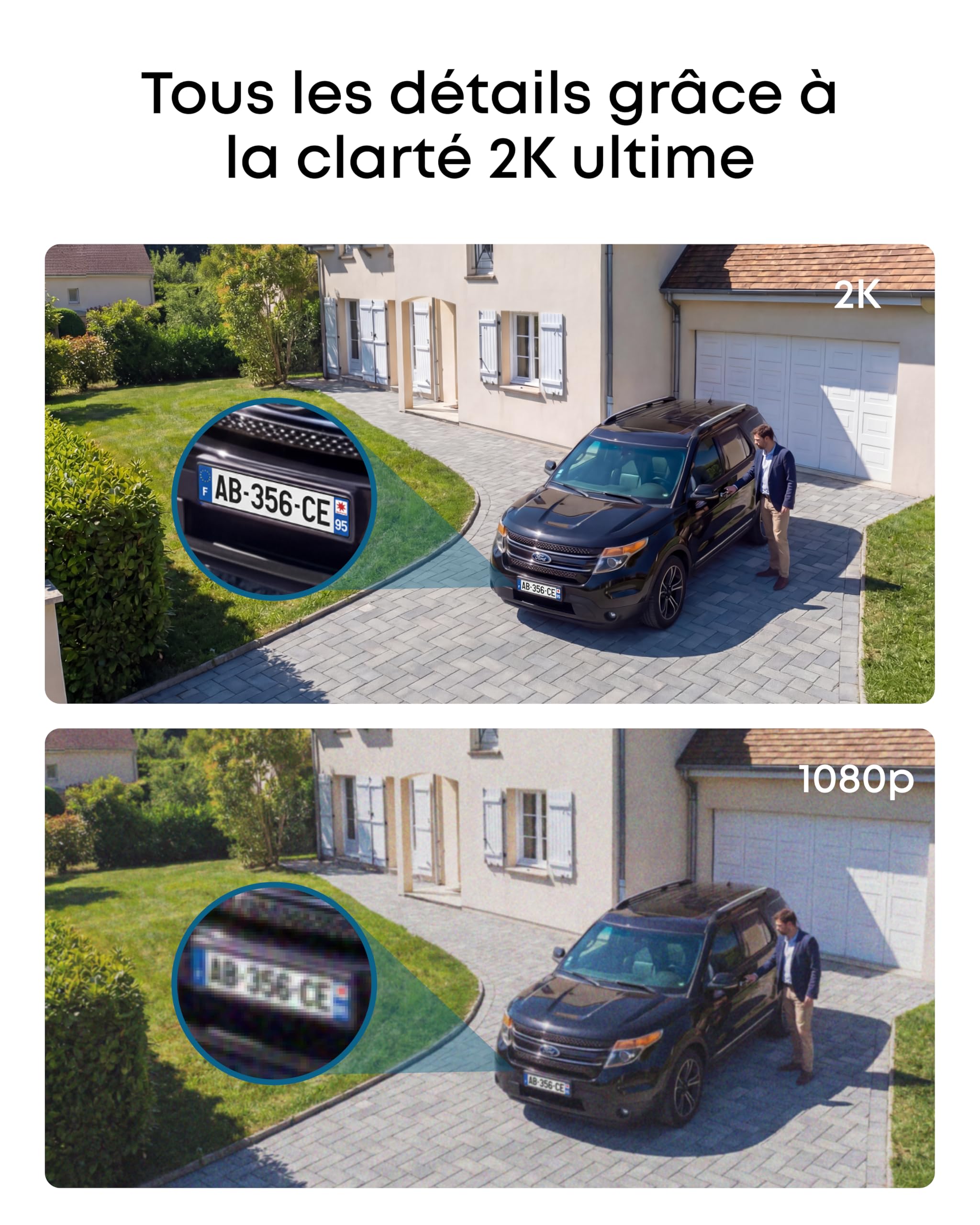 eufy Security eufyCam C37, caméra Surveillance WiFi extérieure sans Fil, Suivi IA motorisé à 360°, Solaire 2K, détection de Personnes/Animaux/véhicules, sans Frais, Carte microSD Non Incluse