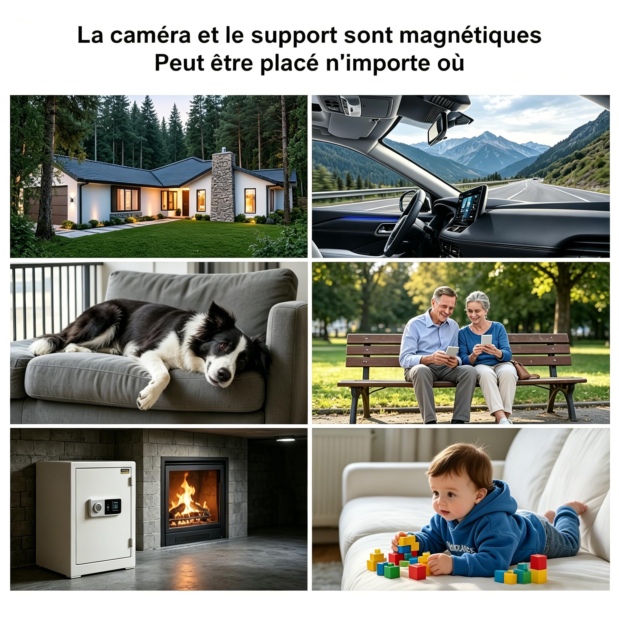 AOBOCAM Camera Espion WiFi 4K avec Cloud – Caméra de Surveillance Intérieure sans Fil, Vision Nocturne Grand Angle 150°, Détection de Mouvement AI Intelligente, Mini Caméra de Sécurité